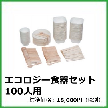 G-607-001　エコロジー食器セット100人分