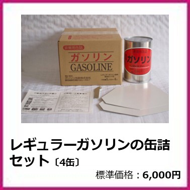 G-401-202	レギュラーガソリンの缶詰セット〔4缶〕